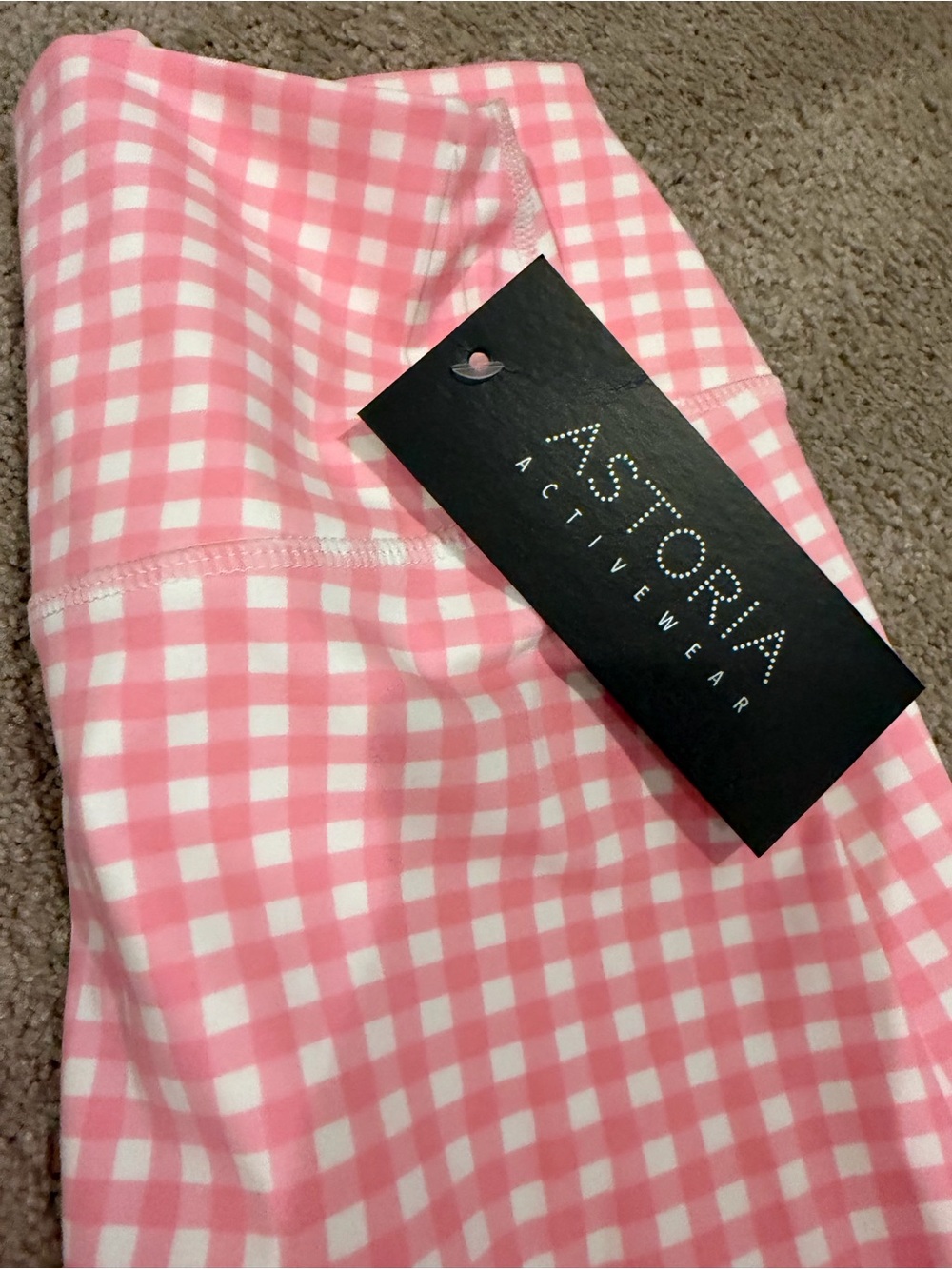 Astoria Activewear Pink Gingham shorts